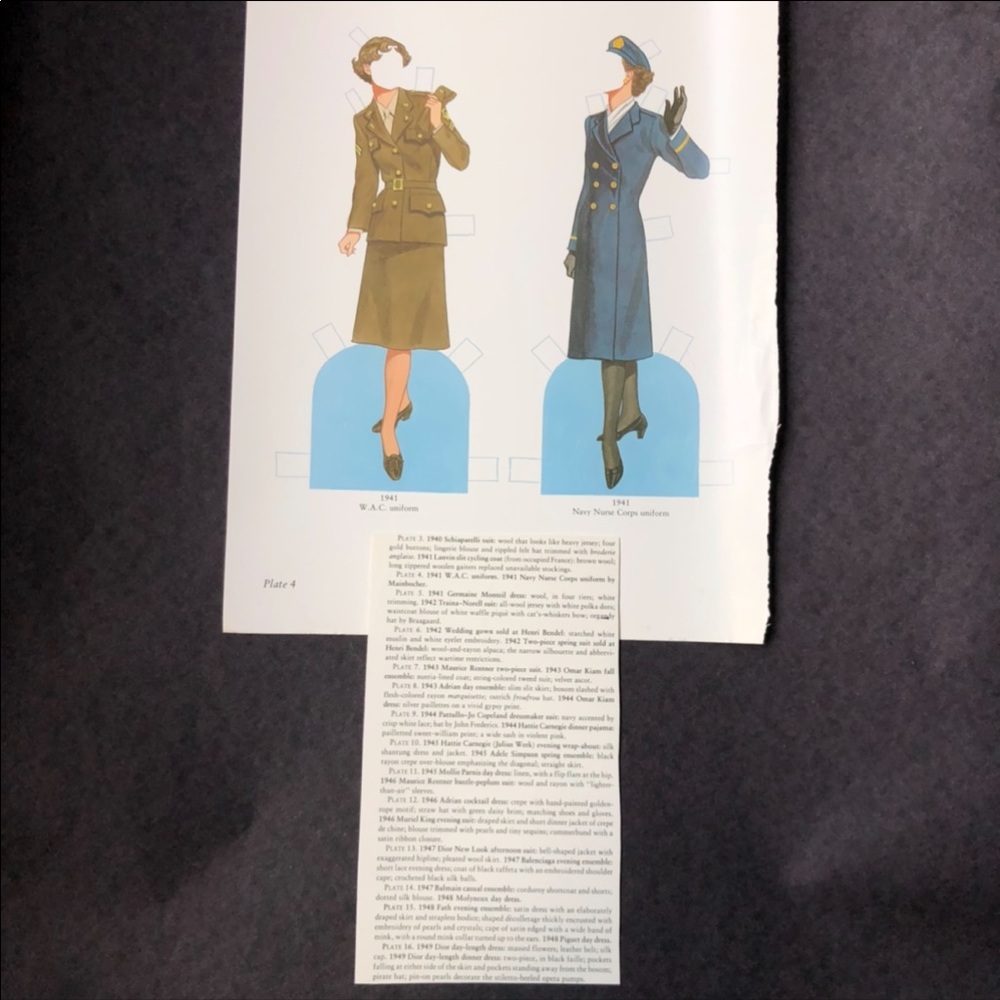 Tom Tierney Fashions of The Forties Paperdolls